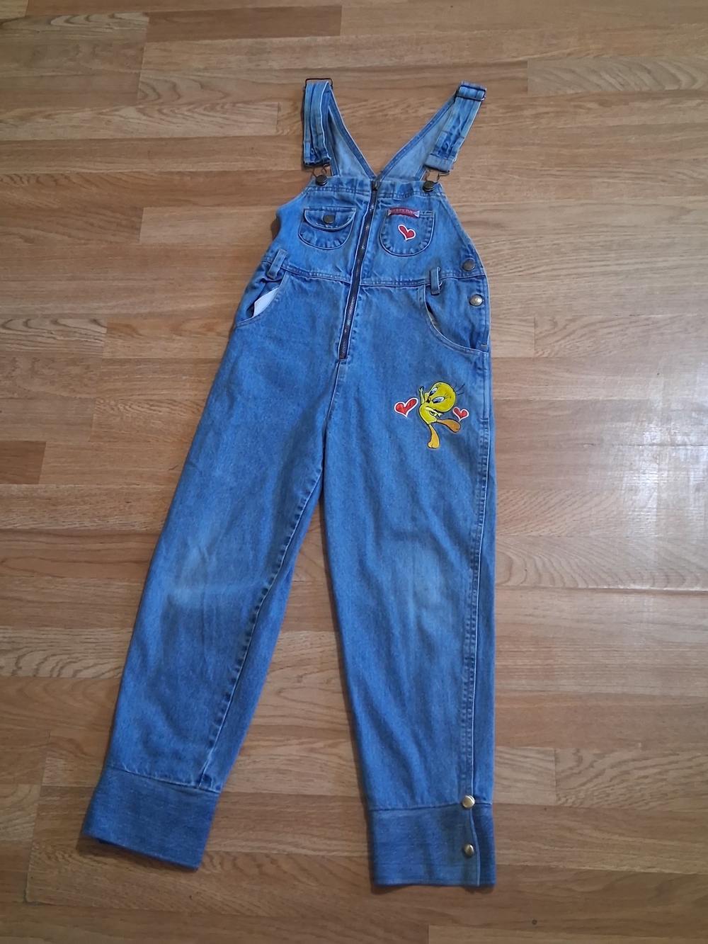 Warner Bros. Blue Denim Tweety Overalls - Kids Matching Set